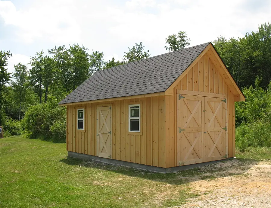 A custom shed built in Goshen Vermont