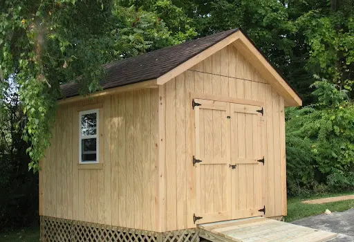 a shed with ramp built in North Hebron New York